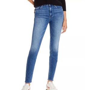 MOTHER The Looker Jean Groovin High Waist Skinny Jean Raw Hem Sz 29